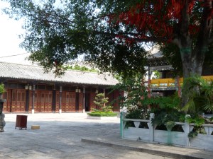 Daoist temple - the red ribbons in the tree are wishes