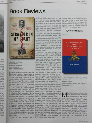 Journal Royal Artillery reviews Stranger In My Heart