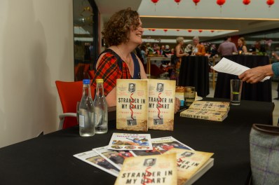 Mary Monro signing copies of Stranger In My Heart